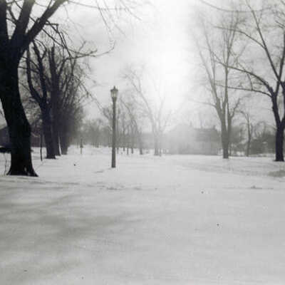 Myrtle Avenue, winter scene