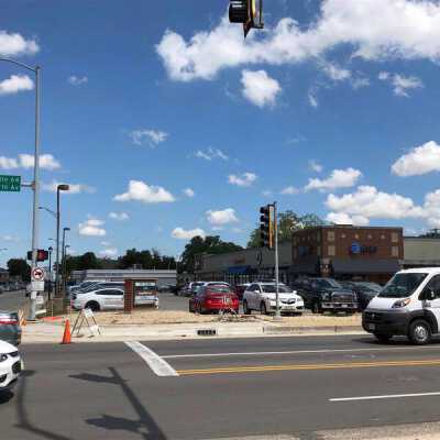 Commercial Strip Mall on Northeast Corner of N. York and North Avenue.