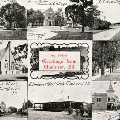 Postcard, Elmhurst Scenes