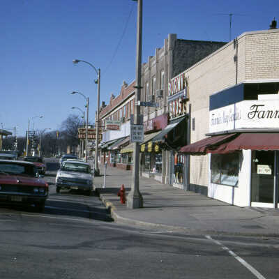 First Street, looking west