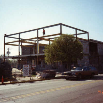 Elmhurst City Hall, under construction