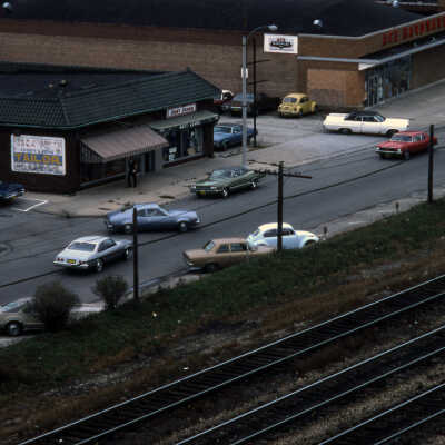 View of Elmhurst looking northeast from the roof of the Elmhurst National Bank Building