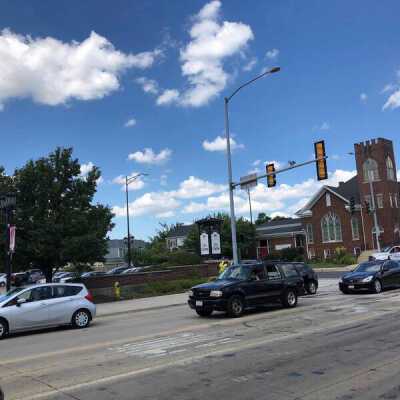 City Centre Sign on Corner of N. York Street and North Avenue.
