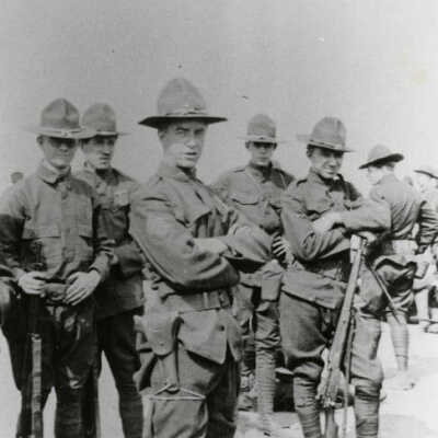 A. Neely Hall with National Guard