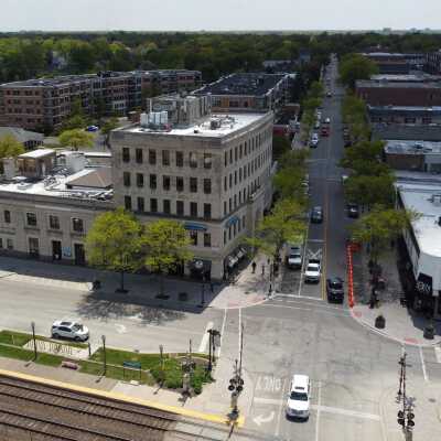 Aerial View of Downtown Elmhurst