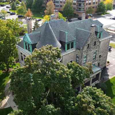 Aerial View, Glos Mansion