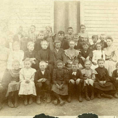 Churchville Schoolhouse Students and Teacher