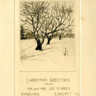 Greeting Card, Sturges etching