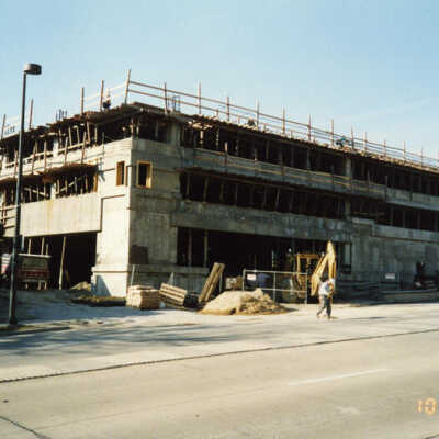 Schilller Street Parking Deck, under construction