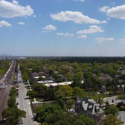 Aerial View of Downtown Elmhurst