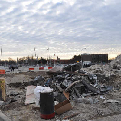 100 N. Addison, after demolition