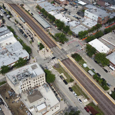 Aerial View of Downtown Elmhurst