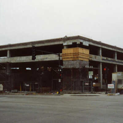 Schiller Street Parking Deck, under construction
