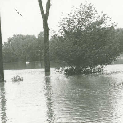 Flood 1972, Salt Creek flooding at Rex Blvd. and Crescent Street