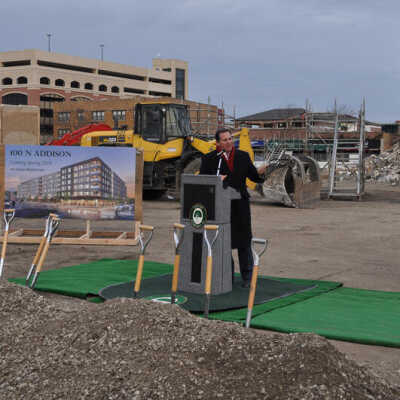 100 N. Addison, Opus Development groundbreaking