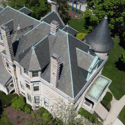 Aerial View of Glos Mansion