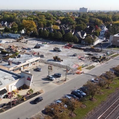 Construction at First Street and Haven Road