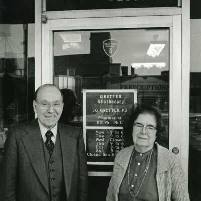 John & Helen Gretter at Gretter Apothecary