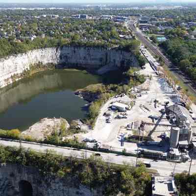Aerial View of Elmhurst-Chicago Stone Quarry