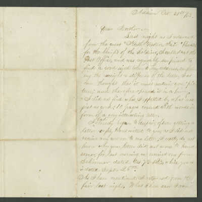 Civil War-era Letter to Frederick Fischer