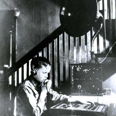 Boy Scout with Radio Set
