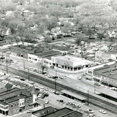 Aerial View of Downtown Elmhurst