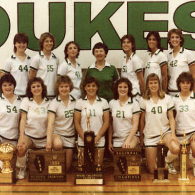 York Community High School Illinois State Championship Girls Basketball Team 1984