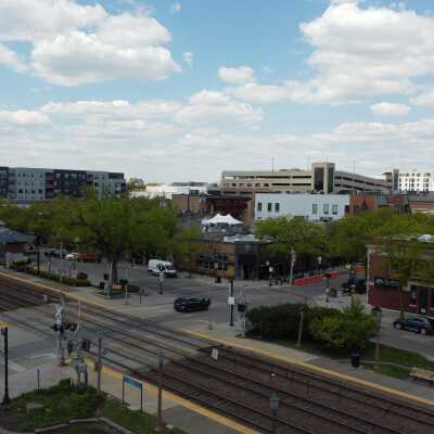 Aerial View of Downtown Elmhurst