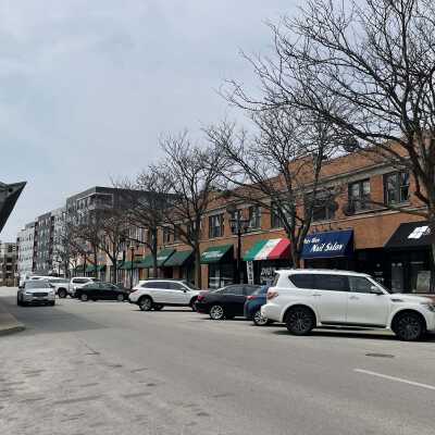 W. First Street Looking West from N. York Street