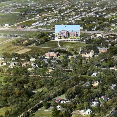 Aerial View, Elmhurst College Gymnasium Site
