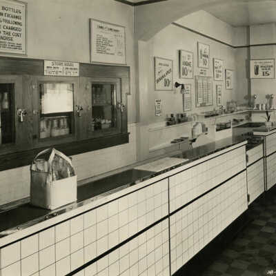Rabe's Dairy store, interior