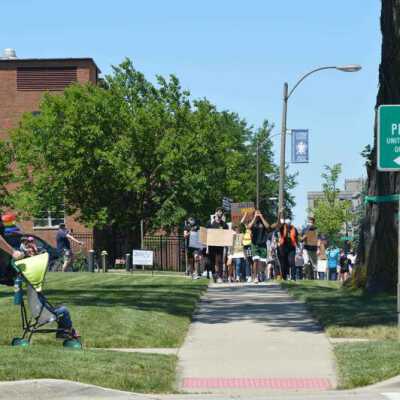 Elmhurst Family Walk for Racial Justice on S. York Street