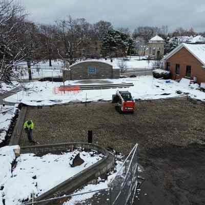 Aerial Photo of EHM Performance Space Construction