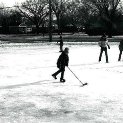 Berens Park, children skating