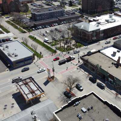 Aerial View, N. York and Third Streets