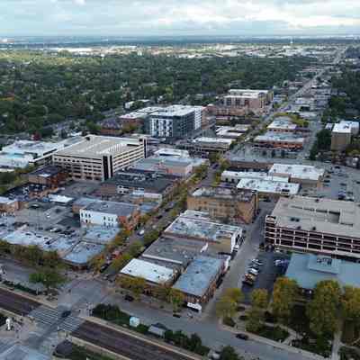 Aerial View, Downtown Elmhurst