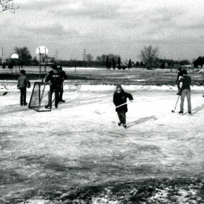 Berens Park, children skating