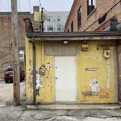 Mural Behind Christian Science Reading Room at 109 N. Addison Avenue