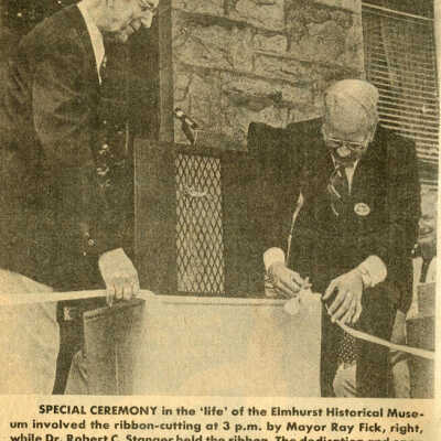 Elmhurst Historical Museum, dedication ceremony