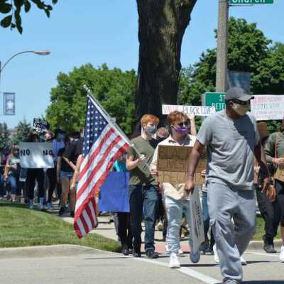 Elmhurst Family Walk for Racial Justice on S. York Street