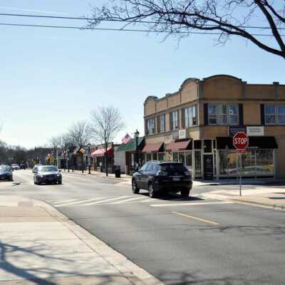 Spring Road South from Prairie Path Lane.