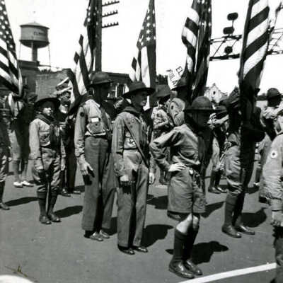 Boy Scouts in a parade