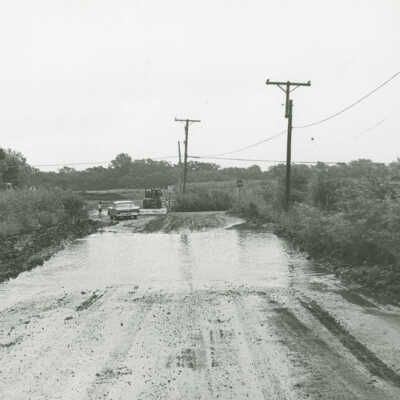 1972 Flood, Salt Creek flooding at Van Buren Street