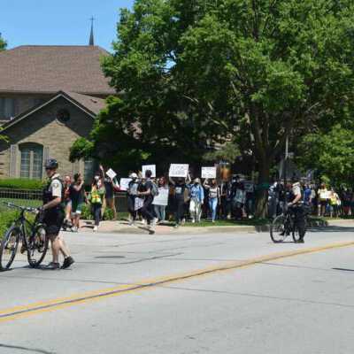 Elmhurst Family Walk for Racial Justice on St. Charles Road