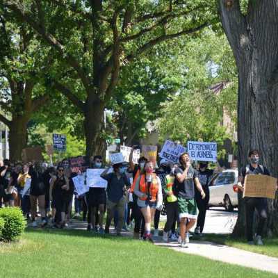 Elmhurst Family Walk for Racial Justice on St. Charles Road