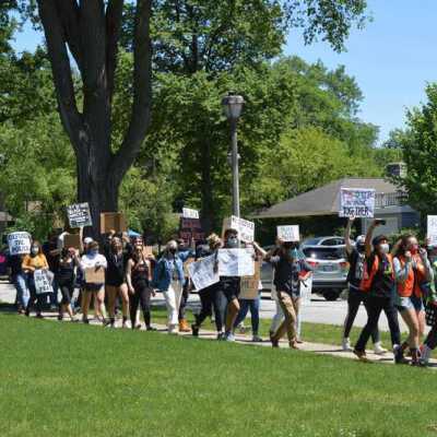 Elmhurst Family Walk for Racial Justice on St. Charles Road