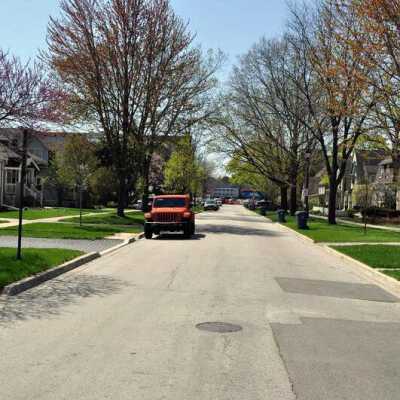 N. Larch Ave from Second Street