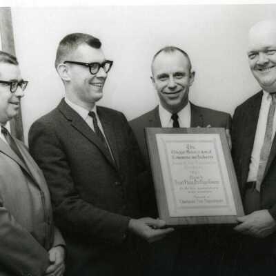 Mayor Charles Weigel, Jr. at Fire Department plaque presentation