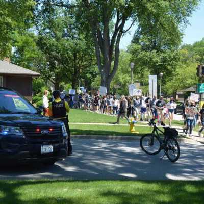 Elmhurst Family Walk for Racial Justice on St. Charles Road