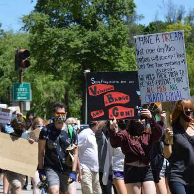 Elmhurst Family Walk for Racial Justice on St. Charles Road